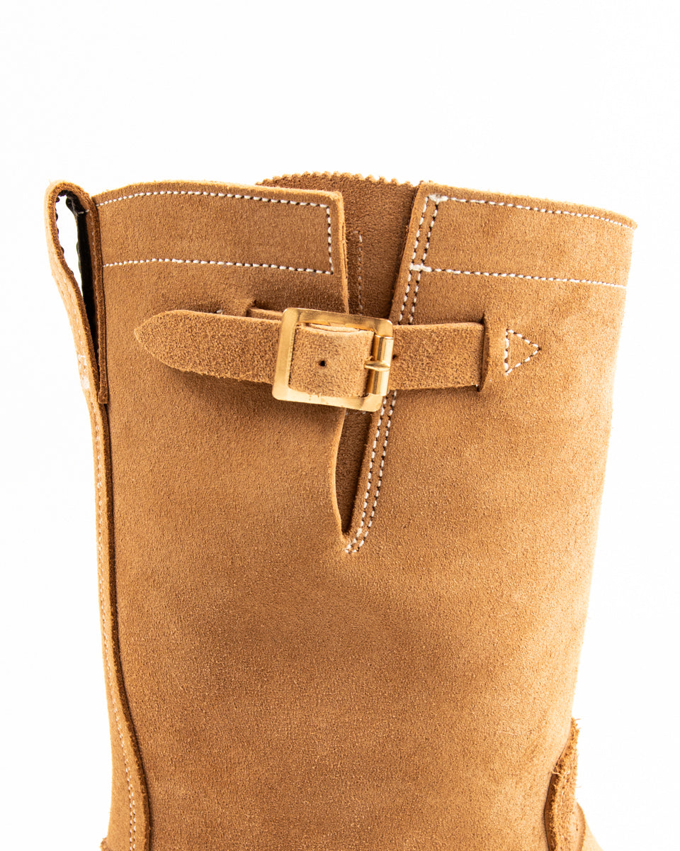 Rolling Dub Trio Griffin Engineer Boot - Dark Beige Suede - Standard & Strange
