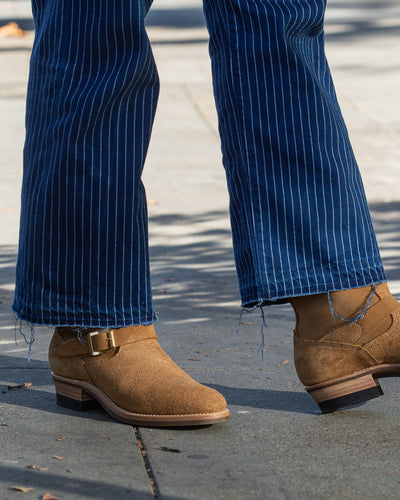 Rolling Dub Trio Griffin Engineer Boot - Dark Beige Suede - Standard & Strange