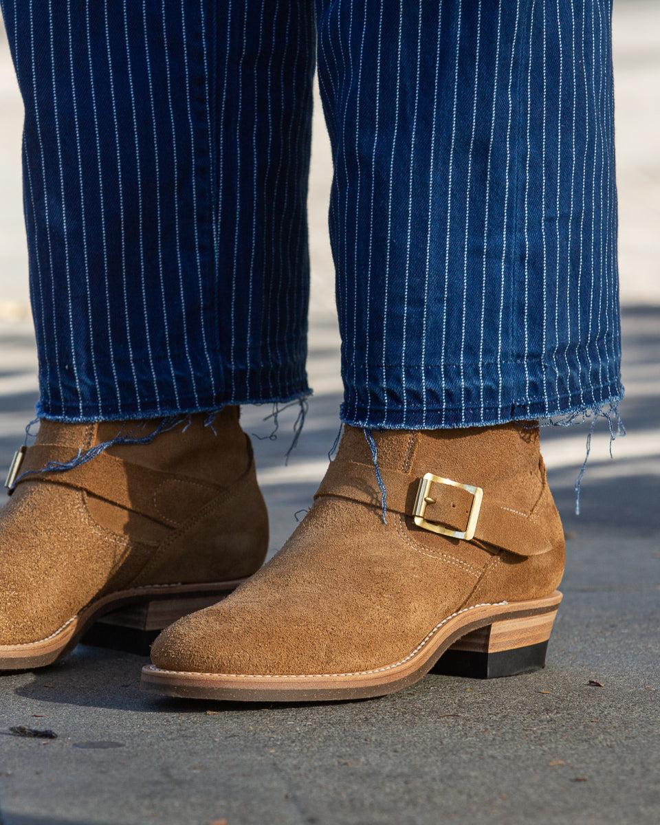 Rolling Dub Trio Griffin Engineer Boot - Dark Beige Suede - Standard & Strange