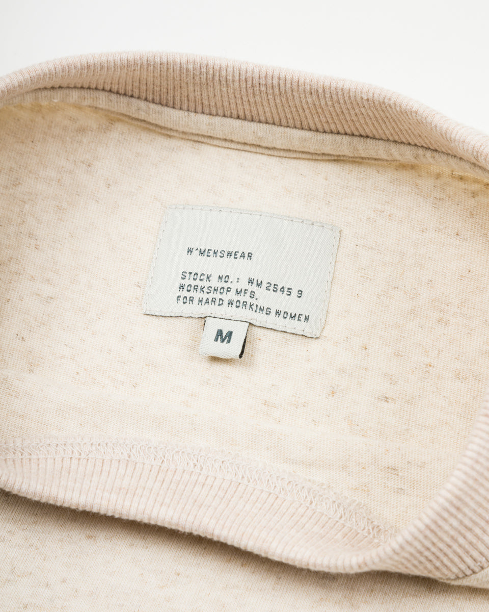 W'Menswear Bowl Tee - Oatmeal Cotton/Hemp - Standard & Strange