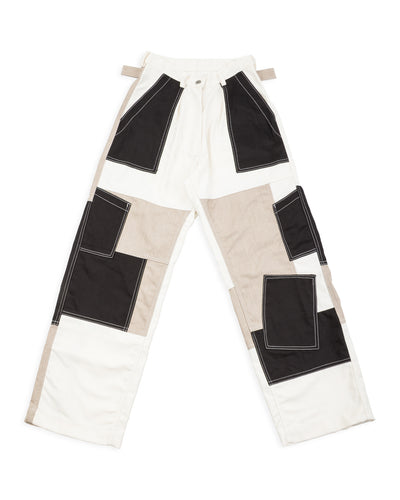 W'Menswear Unisex Freedom Flight Trouser - White/Black - Standard & Strange