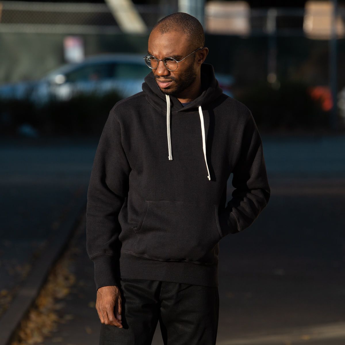 The Real McCoy's Loopwheel Pullover Hoodie - Black - Standard & Strange