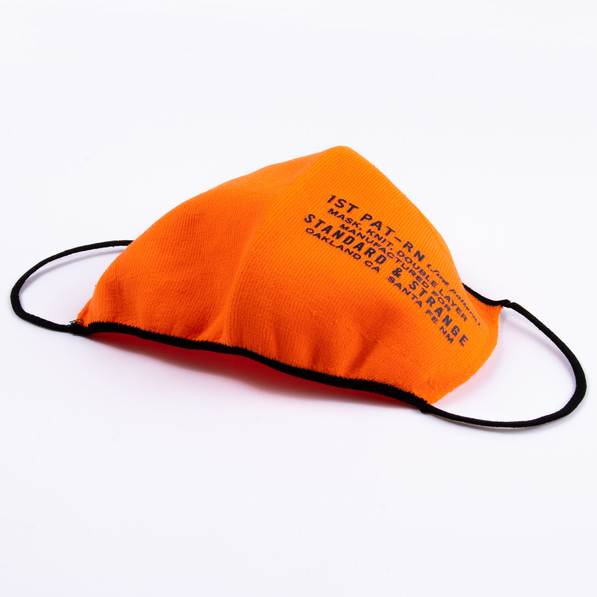 1st PAT-RN MASK, KNIT, DOUBLE LAYER - S&S ORANGE - Standard & Strange