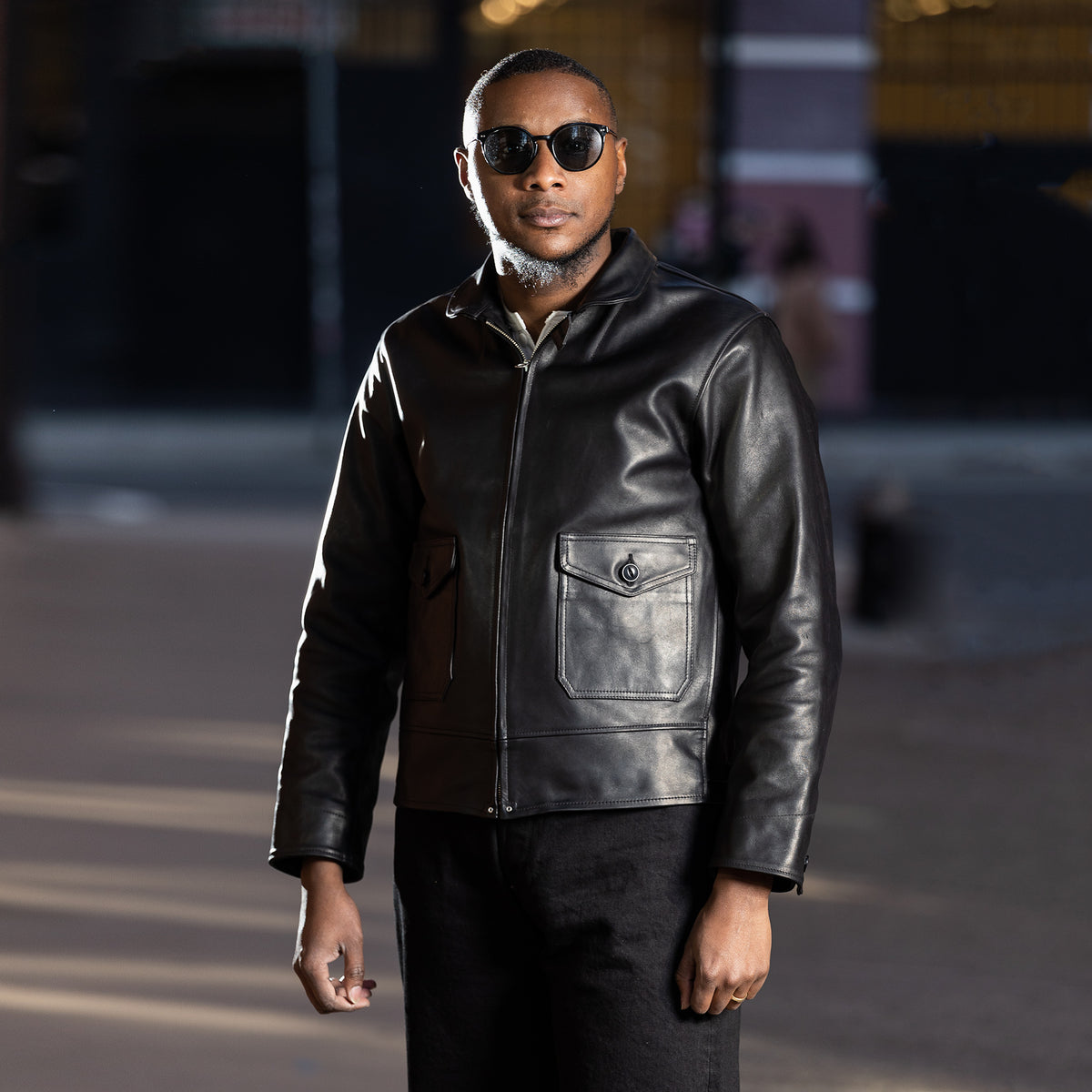 Attractions Horsehide A-1 Zip Jacket - Black - Standard & Strange