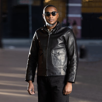 Attractions Horsehide A-1 Zip Jacket - Black - Standard & Strange