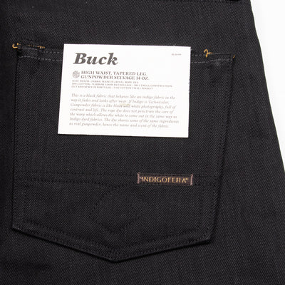 Indigofera Buck Tapered Fit - 14oz Gunpowder Black Selvedge - Standard & Strange