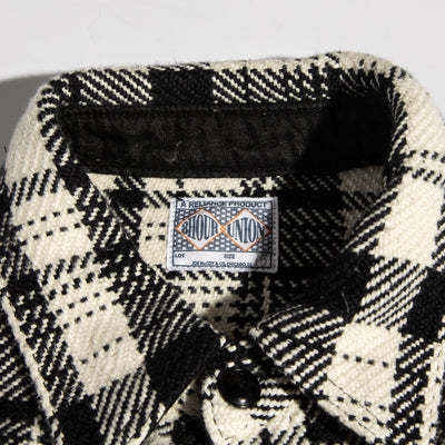 The Real McCoy's 8HU Heavy Weight Flannel Shirt - White - Standard & Strange