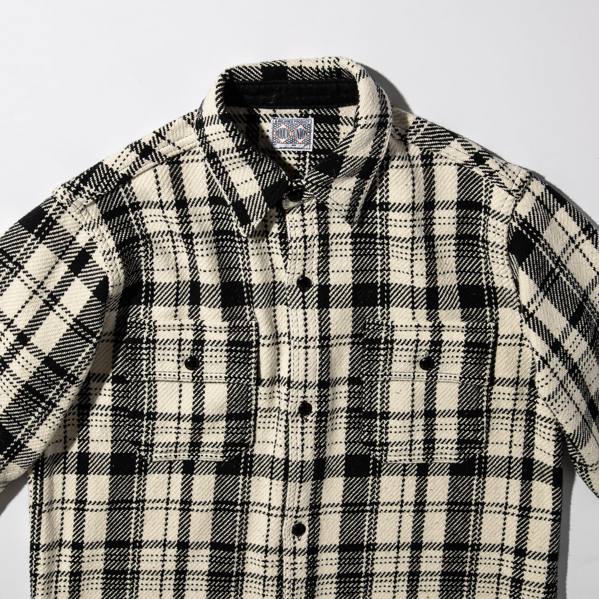 The Real McCoy's 8HU Heavy Weight Flannel Shirt - White - Standard & Strange