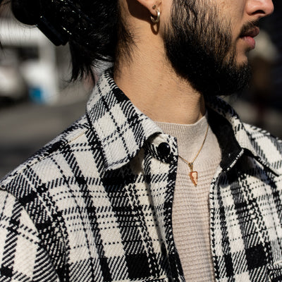 The Real McCoy's 8HU Heavy Weight Flannel Shirt - White - Standard & Strange