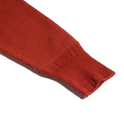 The Real McCoy's Western Cardigan Stitch Henley Shirt - Brick Red - Standard & Strange