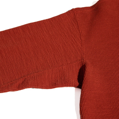 The Real McCoy's Western Cardigan Stitch Henley Shirt - Brick Red - Standard & Strange