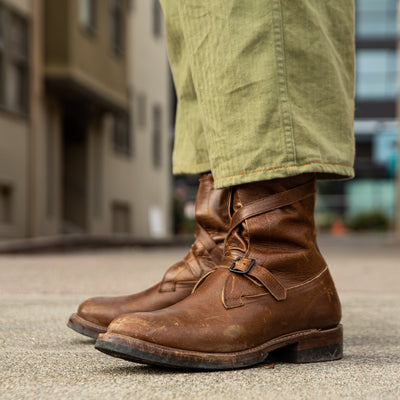 Eastman Leather Clothing Tanker Boots - Havana Burnished Roughout - Standard & Strange