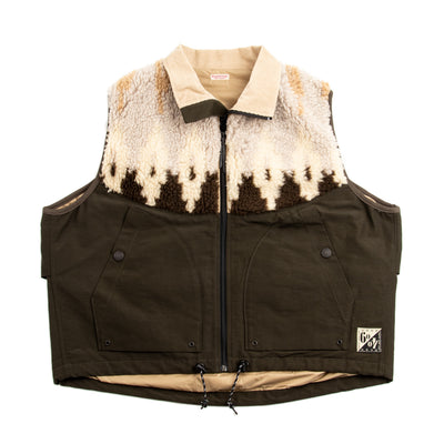 Kapital 60/40 Cloth x BOA Fleece NORDIC Vest - Brown - Standard & Strange
