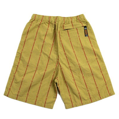 Kapital Cotton Linen SIAM Stripe EASY Shorts - Light Khaki - Standard & Strange