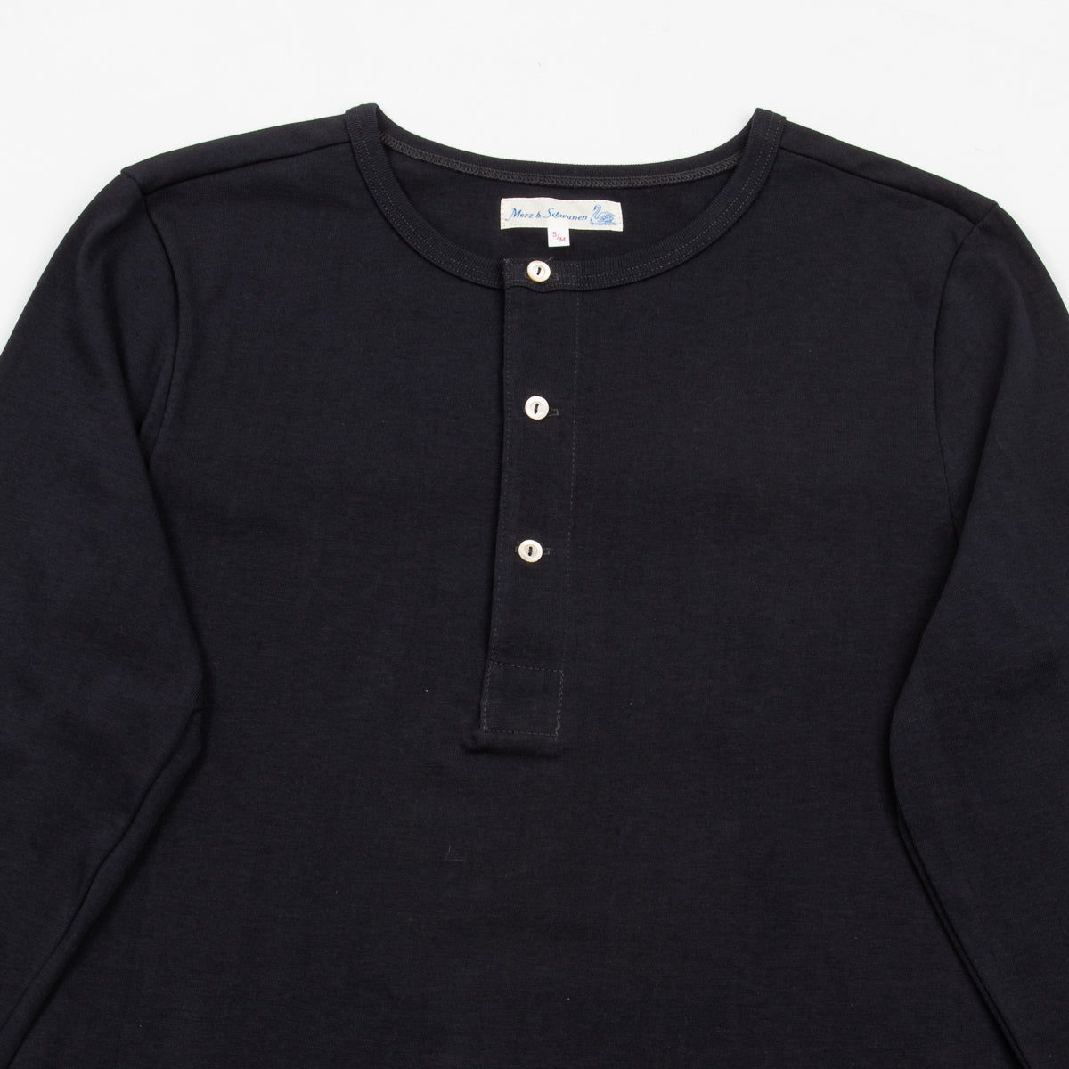 Merz b. Schwanen 206 Loopwheeled LS Henley - Charcoal - Standard & Strange