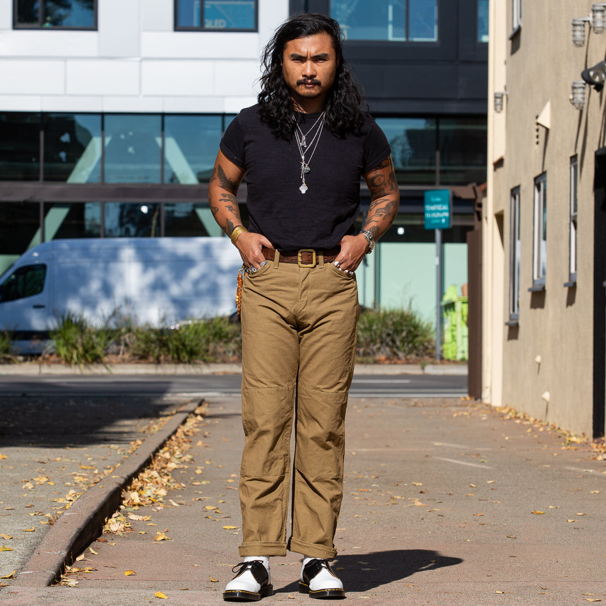 Ooe Yofukuten The Boss Pants - 12.5oz Khaki Selvedge Duck - Standard & Strange
