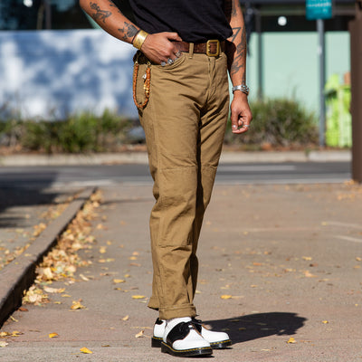 Ooe Yofukuten The Boss Pants - 12.5oz Khaki Selvedge Duck - Standard & Strange