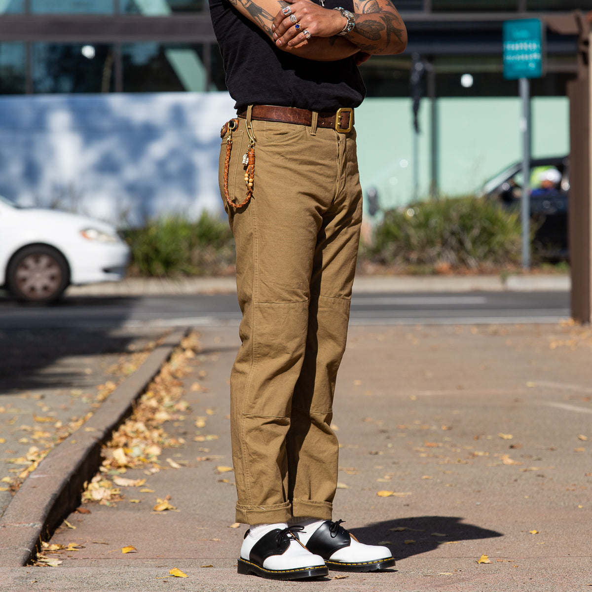Ooe Yofukuten The Boss Pants - 12.5oz Khaki Selvedge Duck - Standard & Strange