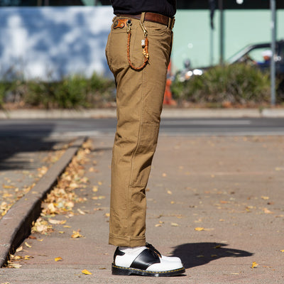 Ooe Yofukuten The Boss Pants - 12.5oz Khaki Selvedge Duck - Standard & Strange