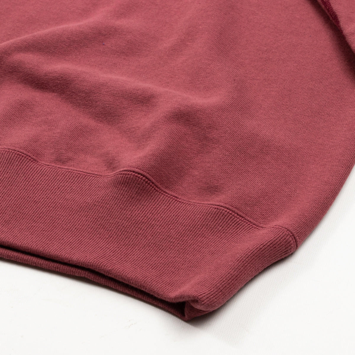 The Real McCoy's 9oz Loopwheel Raglan Sleeve Sweatshirt - Maroon - Standard & Strange