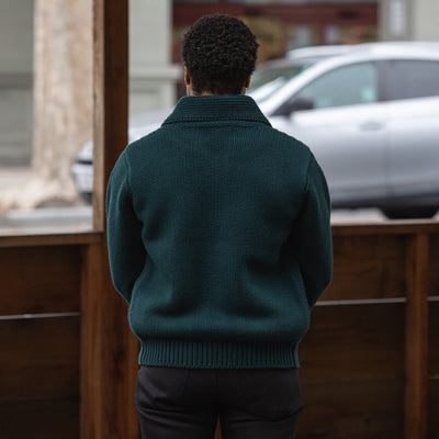 The Real McCoy's Heavy Wool Cashmere Sweater - Green - Standard & Strange