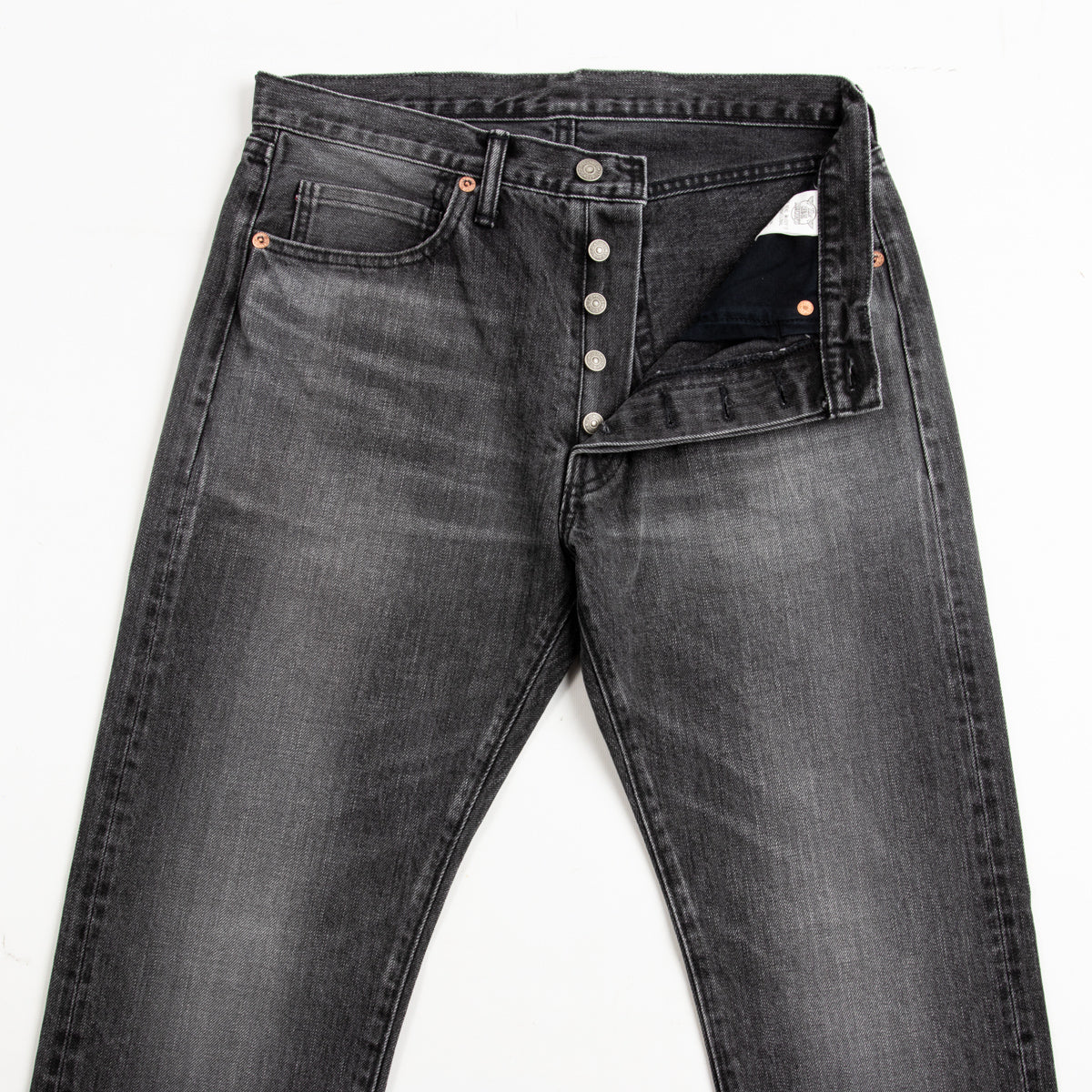 The Real McCoy's Joe McCoy Lot 966BK Black Denim Jeans (Washed) - Standard & Strange