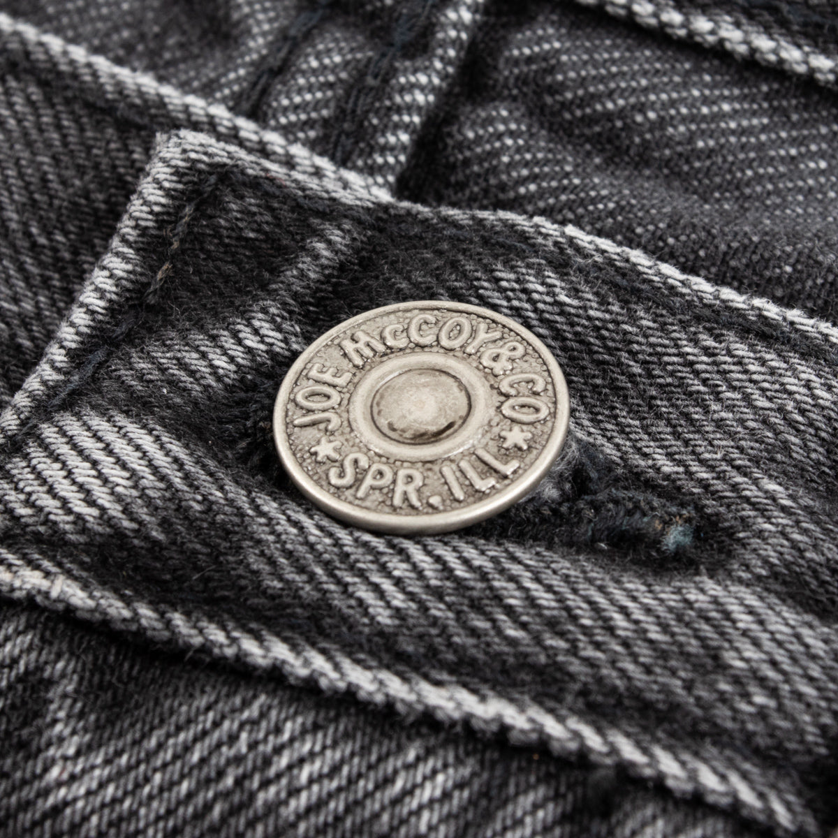 The Real McCoy's Joe McCoy Lot 966BK Black Denim Jeans (Washed) - Standard & Strange