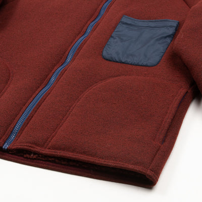 The Real McCoy's Outdoor Pile Cardigan - Brick Red - Standard & Strange