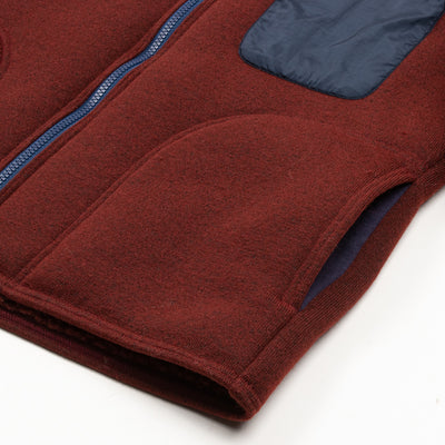 The Real McCoy's Outdoor Pile Cardigan - Brick Red - Standard & Strange
