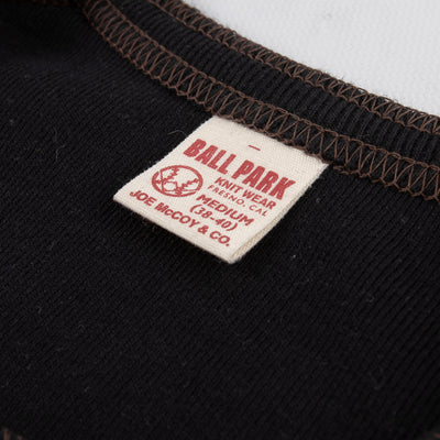 The Real McCoy's Joe McCoy Ball Park Long Sleeve Union Shirt - Black - Standard & Strange