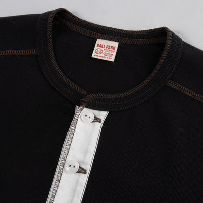 The Real McCoy's Joe McCoy Ball Park Long Sleeve Union Shirt - Black - Standard & Strange